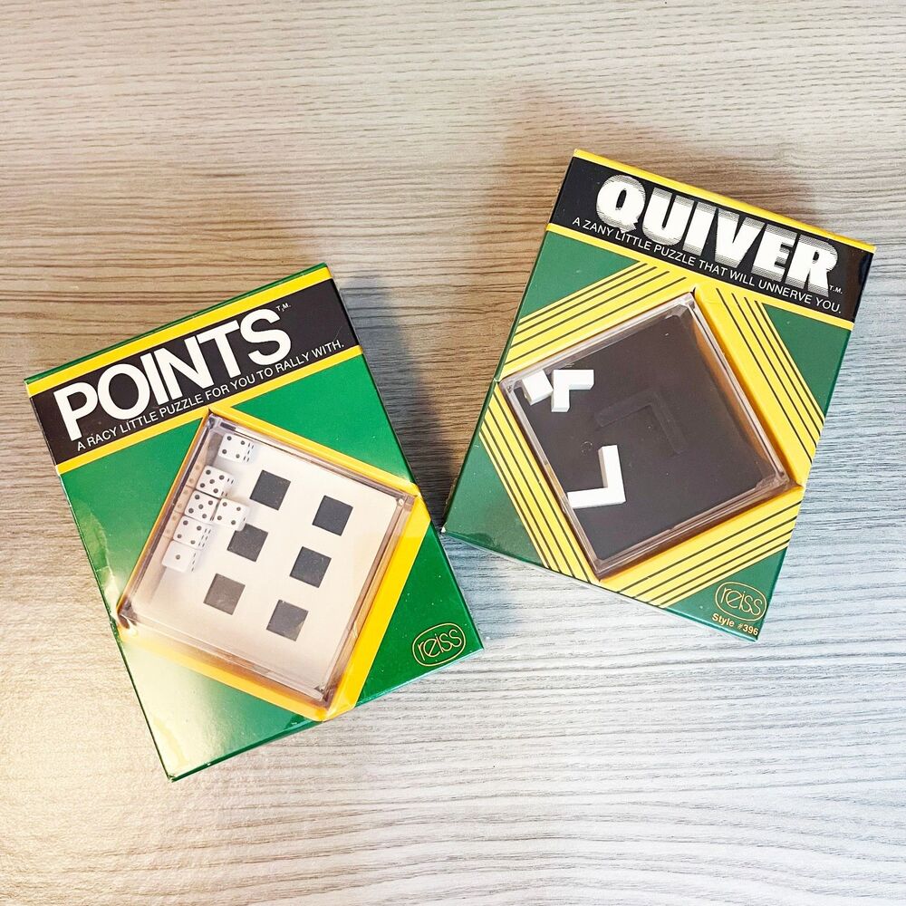 Vintage Reiss Games Points & Quiver Puzzle Lot Sealed 1974 1976 Travel Games